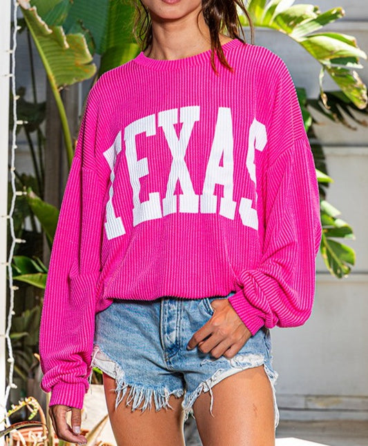 Texas Comfy Graphic Sweatshirt - Brazos Avenue Market 