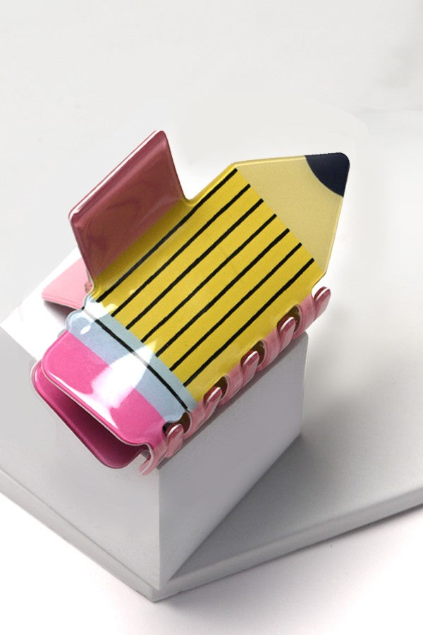 Jumbo Fun School Pencil Hair Claw Clips - Brazos Avenue Market