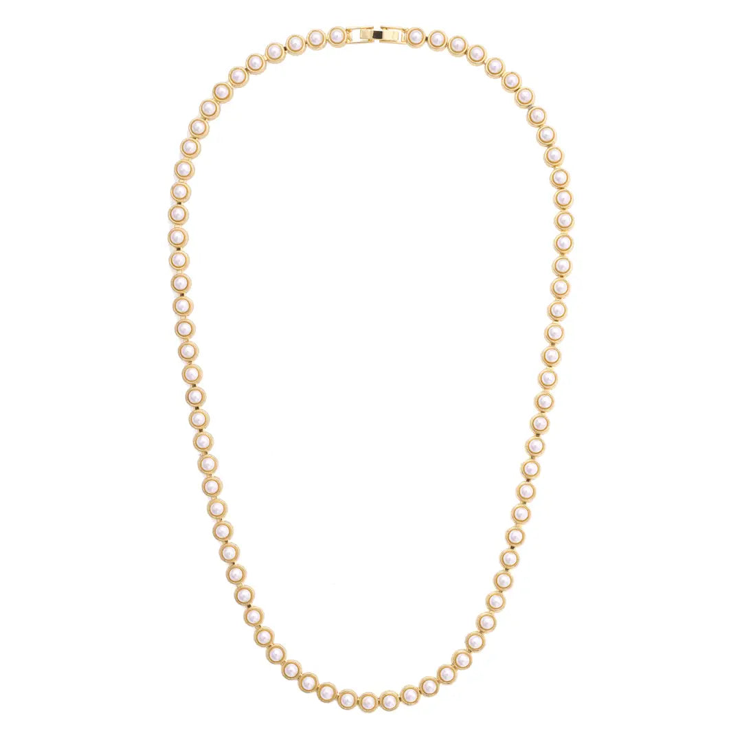 Ivy Pearl Linked Necklace in Ivory - Brazos Avenue Market