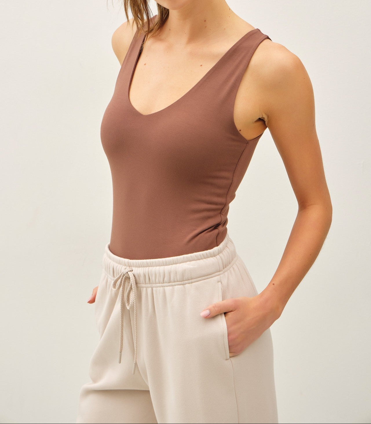Basic V-Neck Tank - Brazos Avenue Market