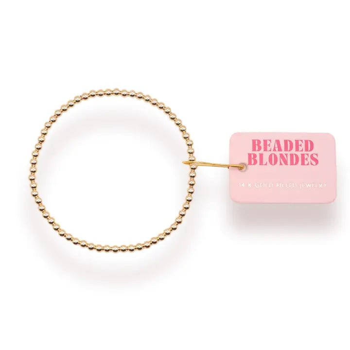 3mm Gold Beaded Bracelet - Brazos Avenue Market
