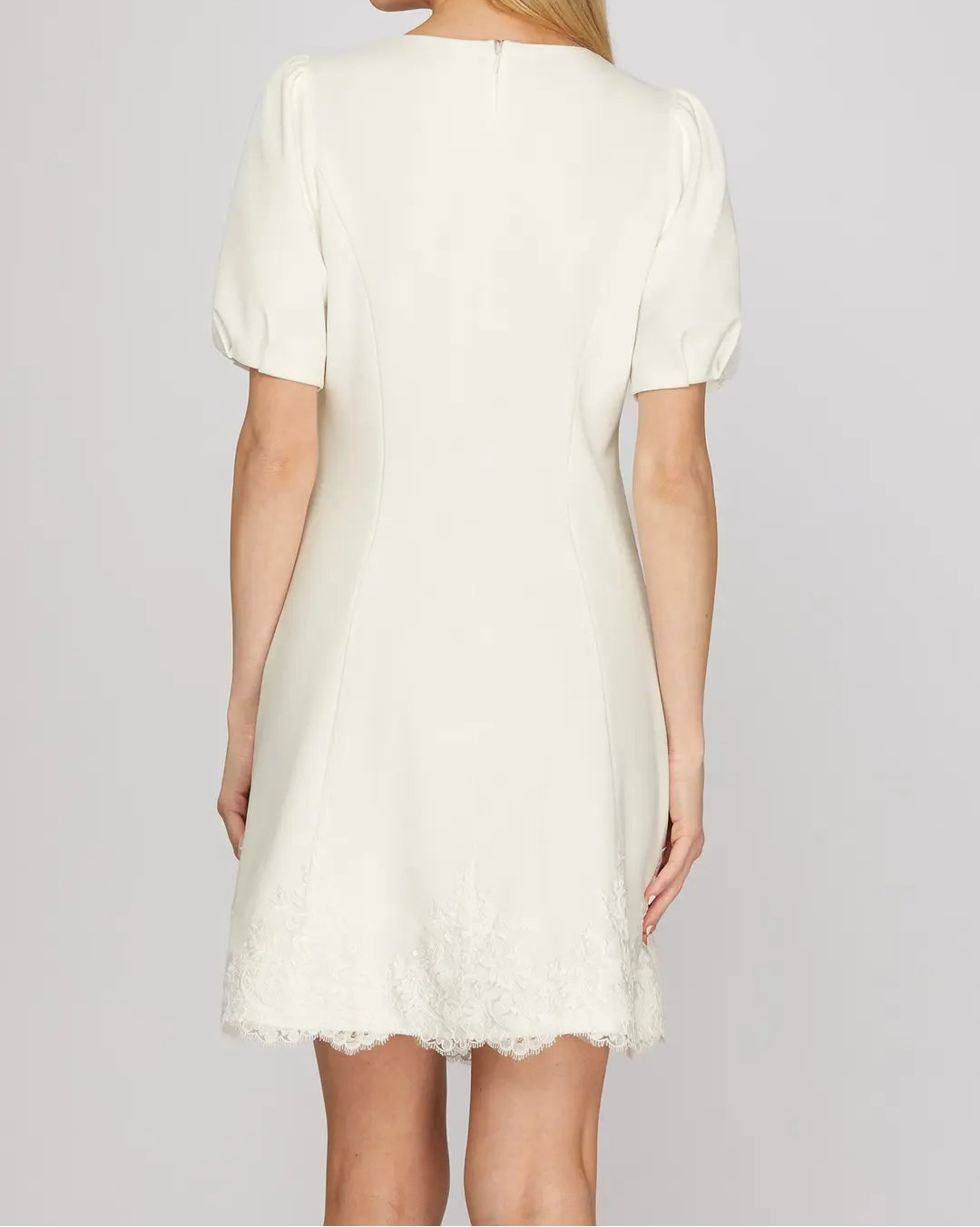 Cream Mini Dress - Brazos Avenue Market