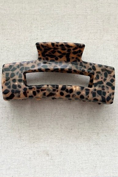 Jumbo Animal Leopard Print Hair Claw Clips