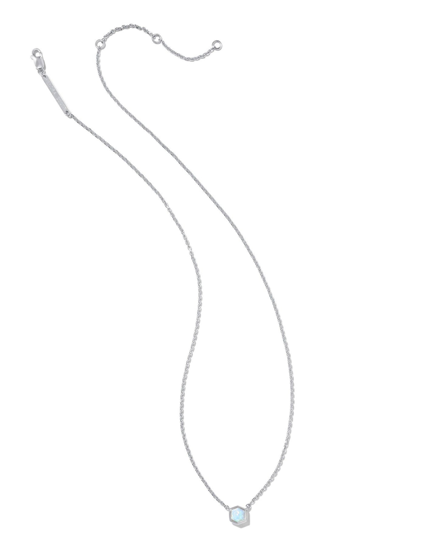 Davie Pendant Necklace - White Kyocera Opal - Brazos Avenue Market