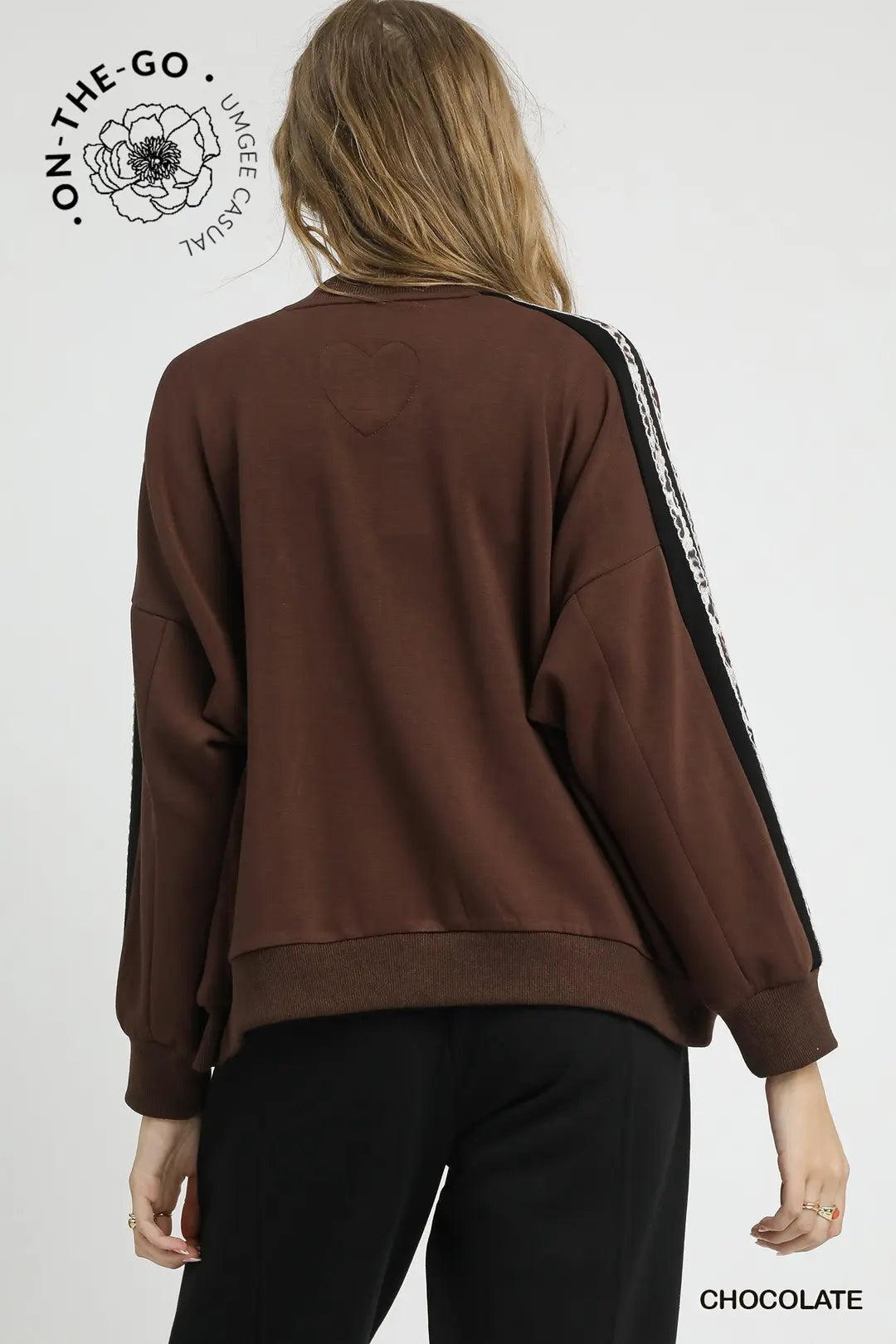 Jacket with Contrast Striped Sleeves - Brazos Avenue Market