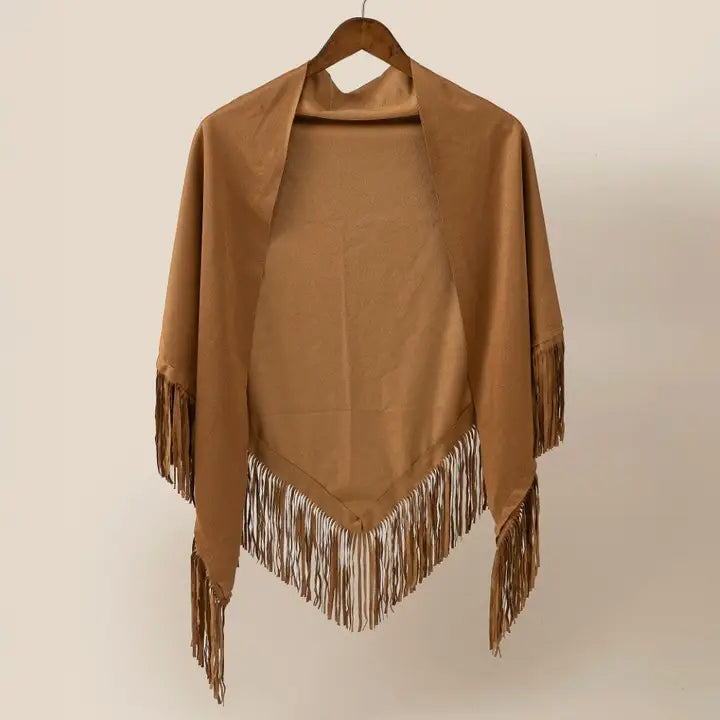 Western Boho Fringe Shawl - Brazos Avenue Market