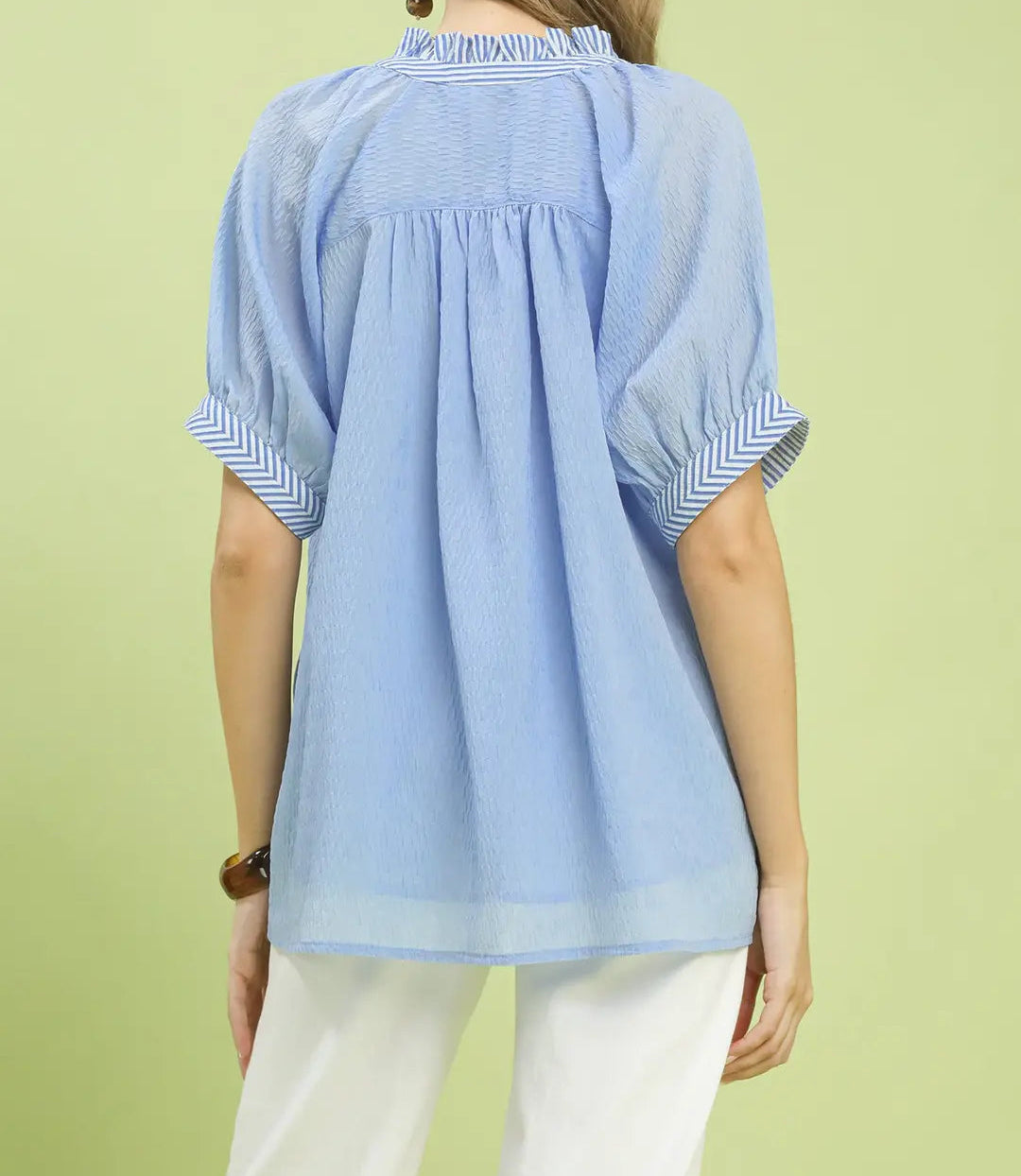 The Easy Like Sunday Blue Top - Brazos Avenue Market