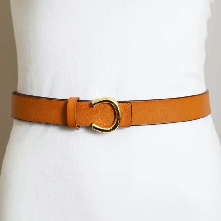 Minimalist Gold Horseshoe Belt - Brazos Avenue Market