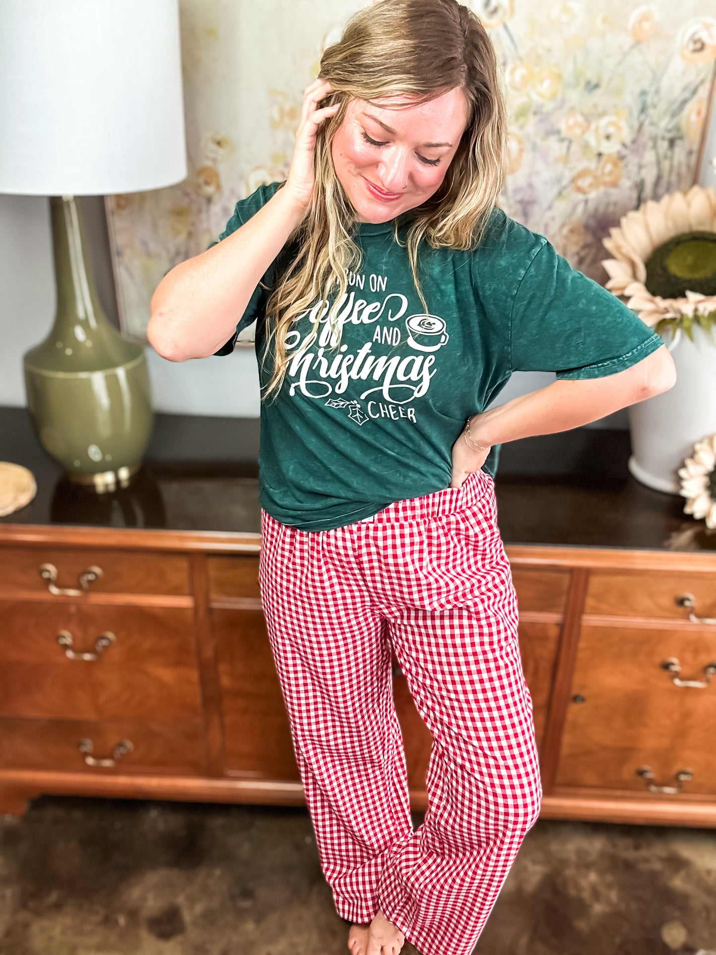 Coffee and Christmas Tee - Brazos Avenue Market