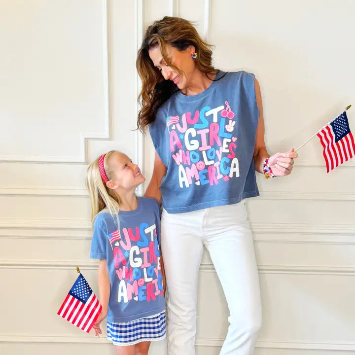 Just A Girl Who Loves America Tank