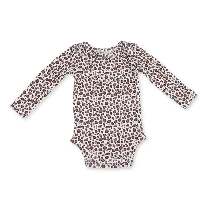 Leopard Rib - Lap Shoulder Bodysuit