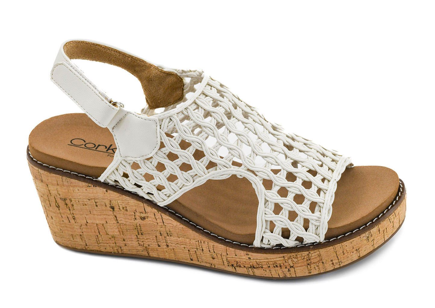 Carley Ivory Woven Wedge - Brazos Avenue Market