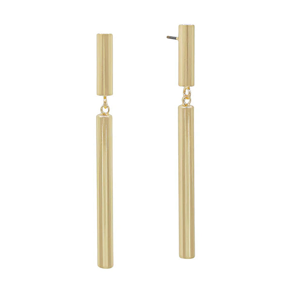 Cylinder Bar 2" Drop Earring - Brazos Avenue Market