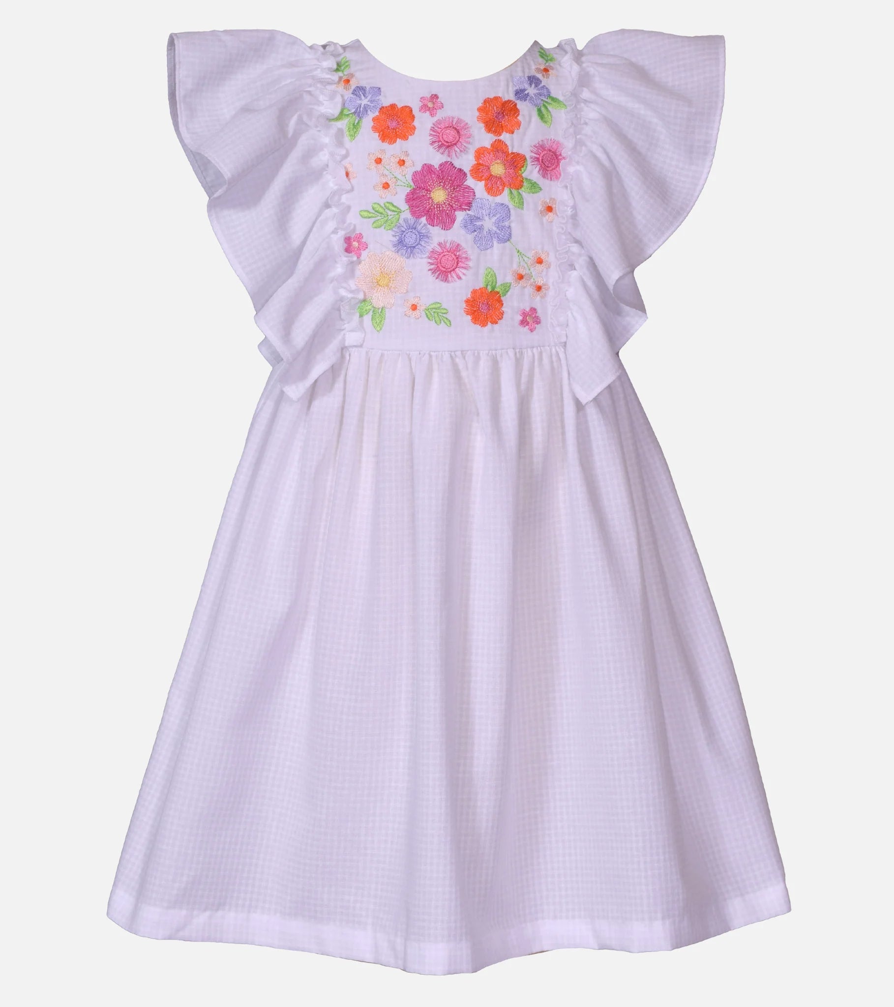 Lacie Embroidered Pinafore Dress 24M / White Lacie Embroidered Pinafore Dress 24M / White