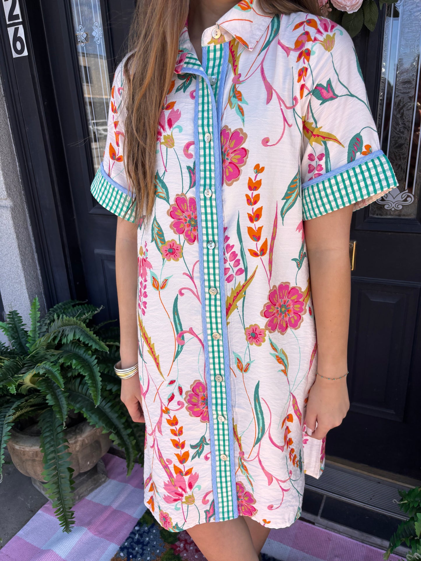 Garden Party Gingham Dress - Brazos Avenue Market