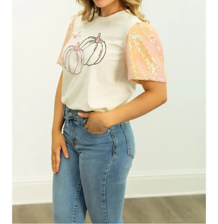Pumpkin Glow Tee - Brazos Avenue Market