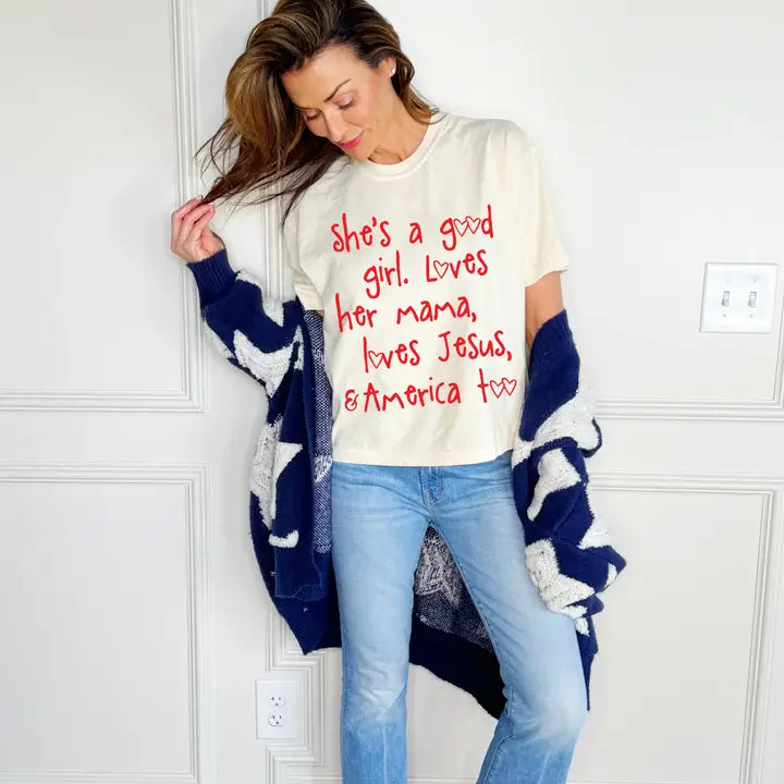 She's A Good Girl Cropped Tee