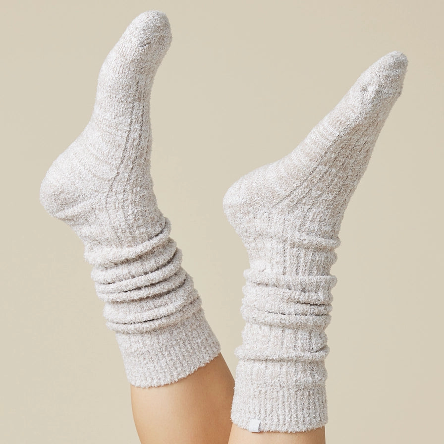 Women's Soft, Cozy, Slouchy Marshmallow Socks with Grippers - Brazos Avenue Market