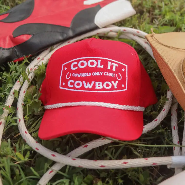 Cool It Cowboy Red Trucker Hat - Brazos Avenue Market
