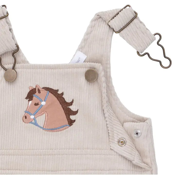 Peyote Corduroy - Uni Old School Overall with Horse Applique