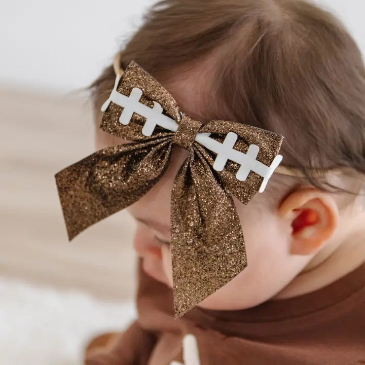 Football Bow Baby Headband - Brazos Avenue Market