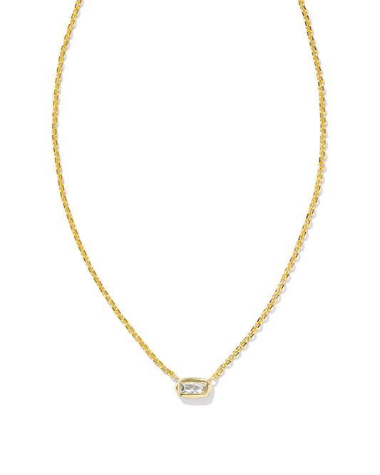 Fern Crystal Short Pendant Necklace - Brazos Avenue Market 