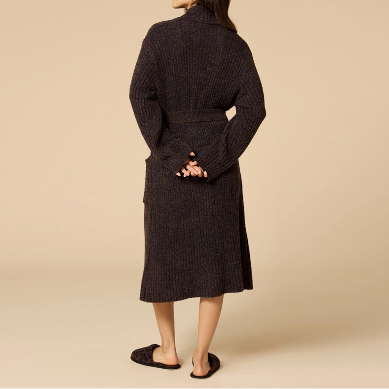 Soft and Plush 38" Marshmallow Rib Women's Wrap Robe - Brazos Avenue Market