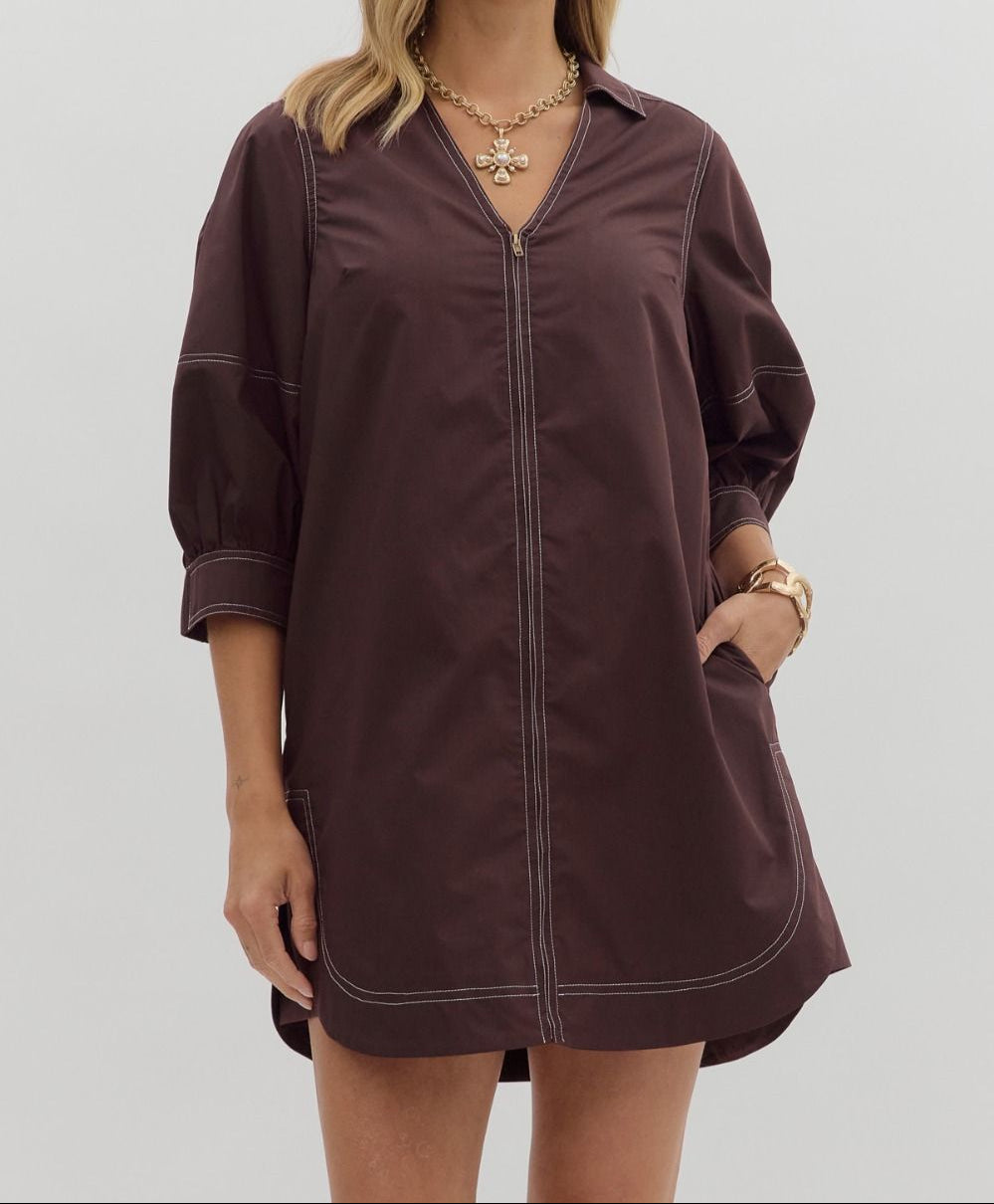 lantern mini dress Lantern Sleeve Mini Dress L