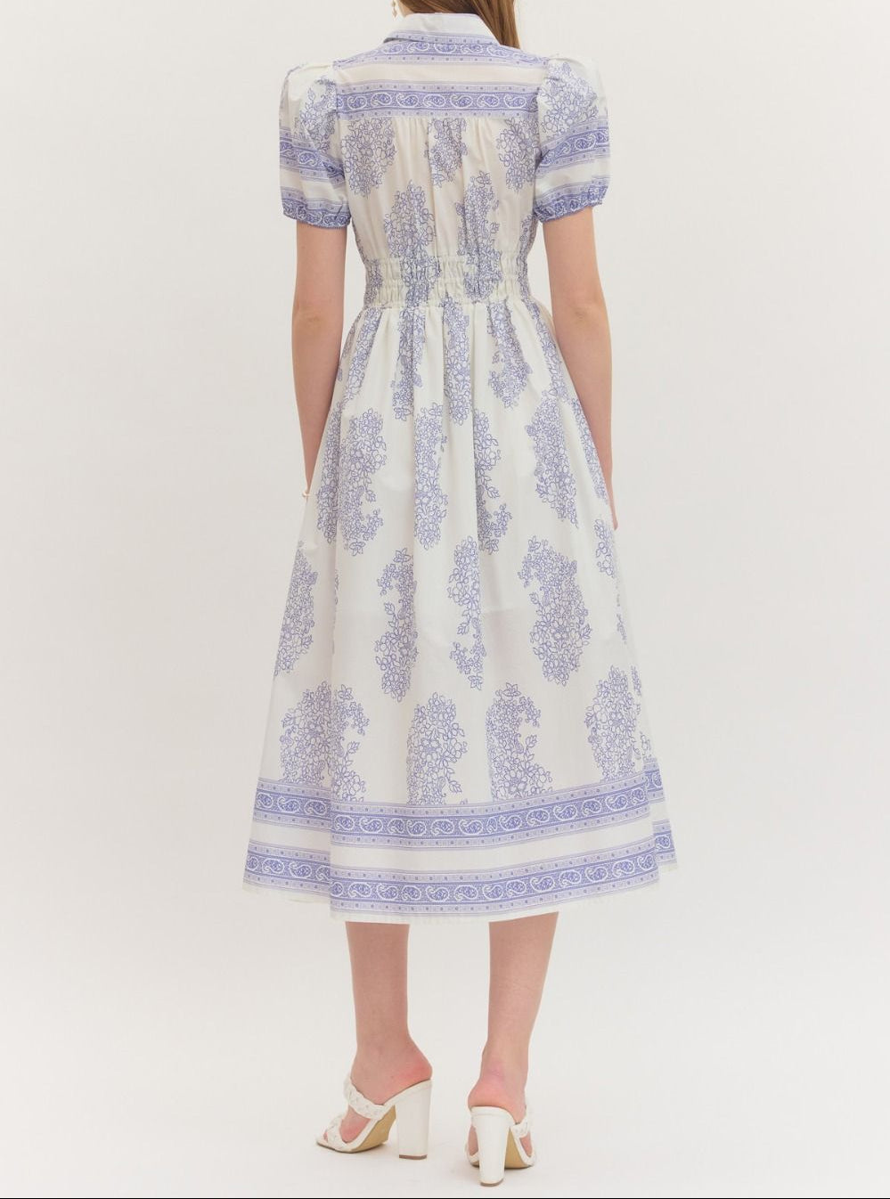 Botanical Charm Midi Dress - Brazos Avenue Market