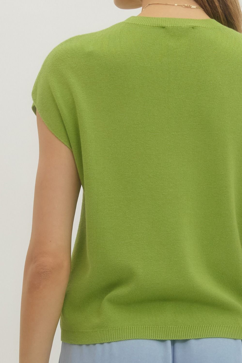 Lime Luxe Knit Top - Brazos Avenue Market