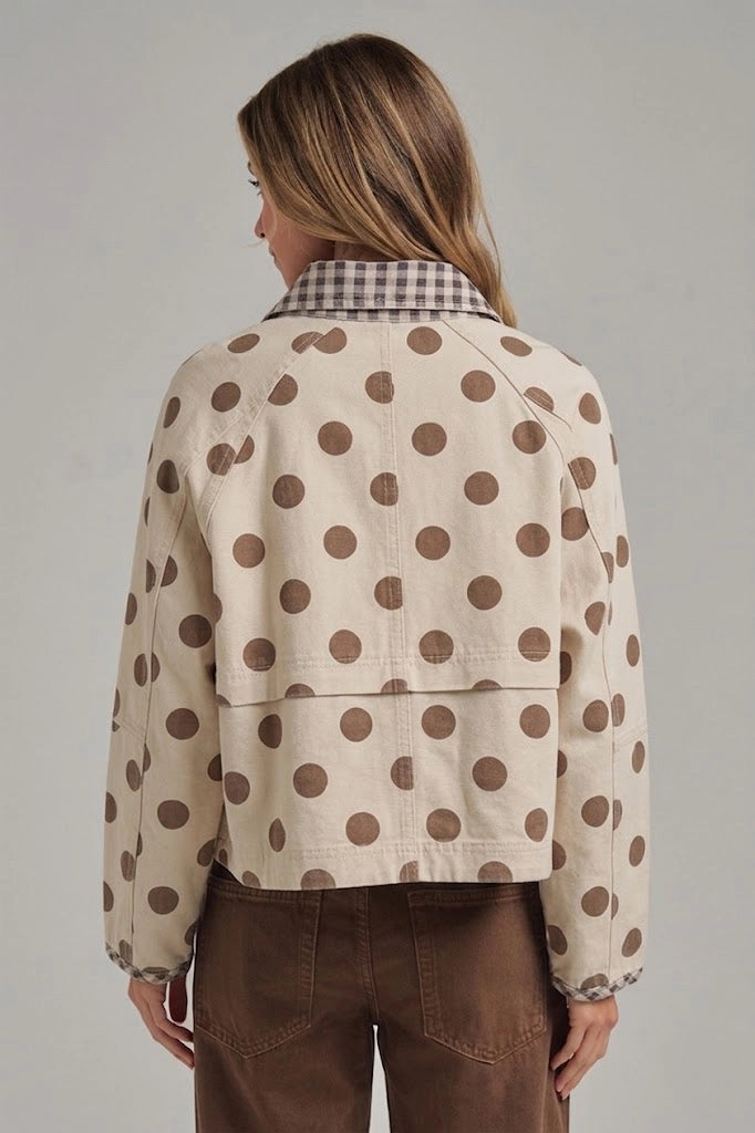 Polka Dot Oxford Jacket