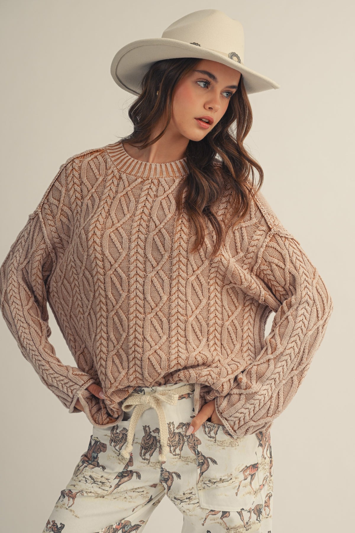 Heritage Inspired Braided Sweater