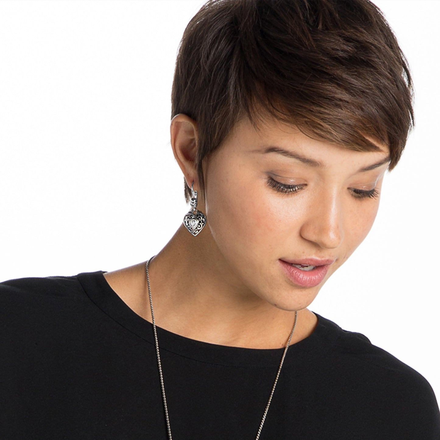 Reno Heart Leverback Earrings - Brazos Avenue Market