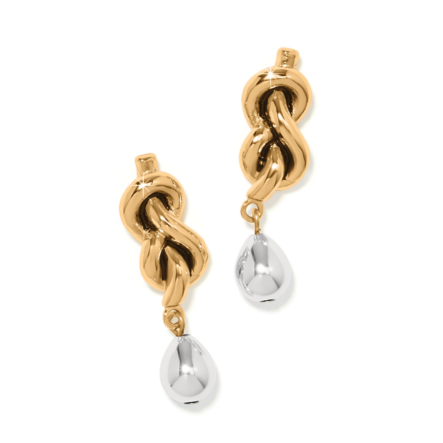 Interlok Single Knot Drop Earrings - Brazos Avenue Market