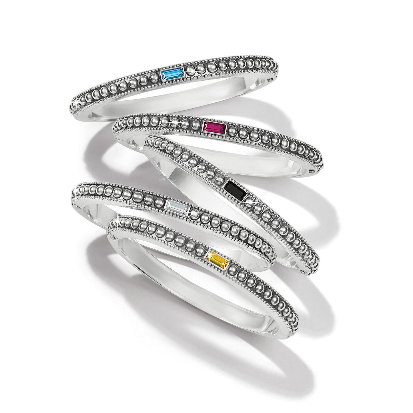 Pretty Tough Gem Hinged Bangle