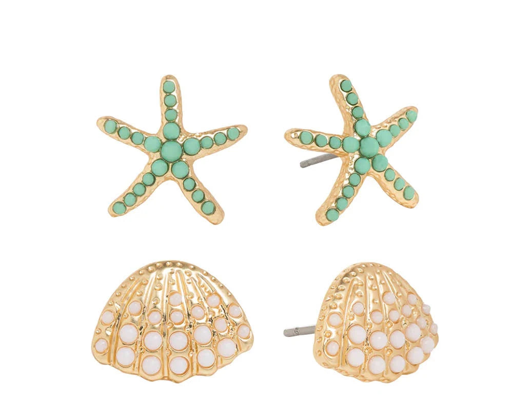 Sea Treasures Earring Stud Set
