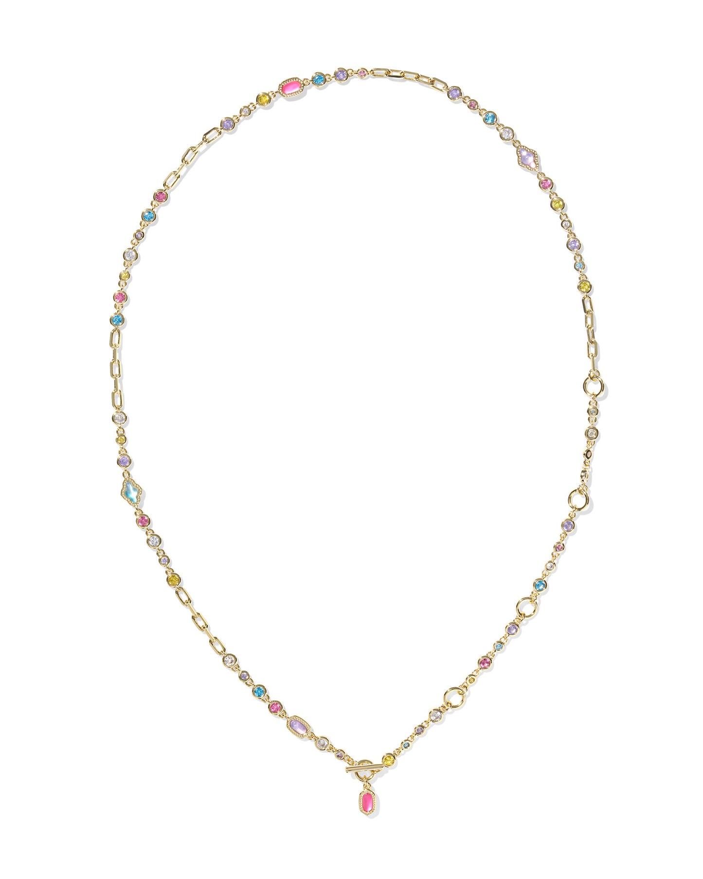 Mini Elisa and Abbie Gold Strand Necklace in Multi Mix - Brazos Avenue Market