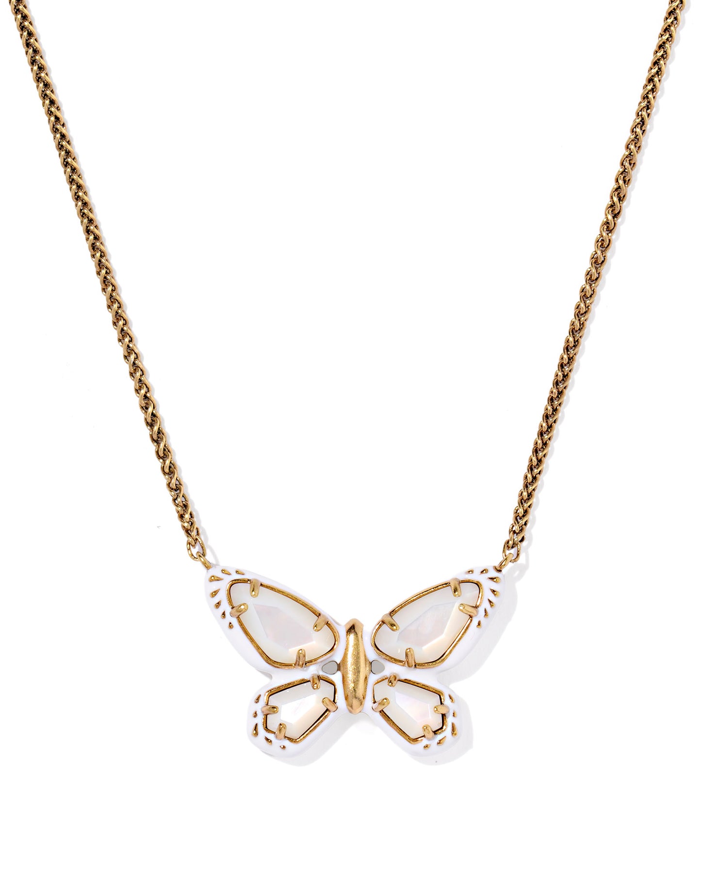 Dolly Parton Enamel Butterfly Pendant Necklace - Brazos Avenue Market