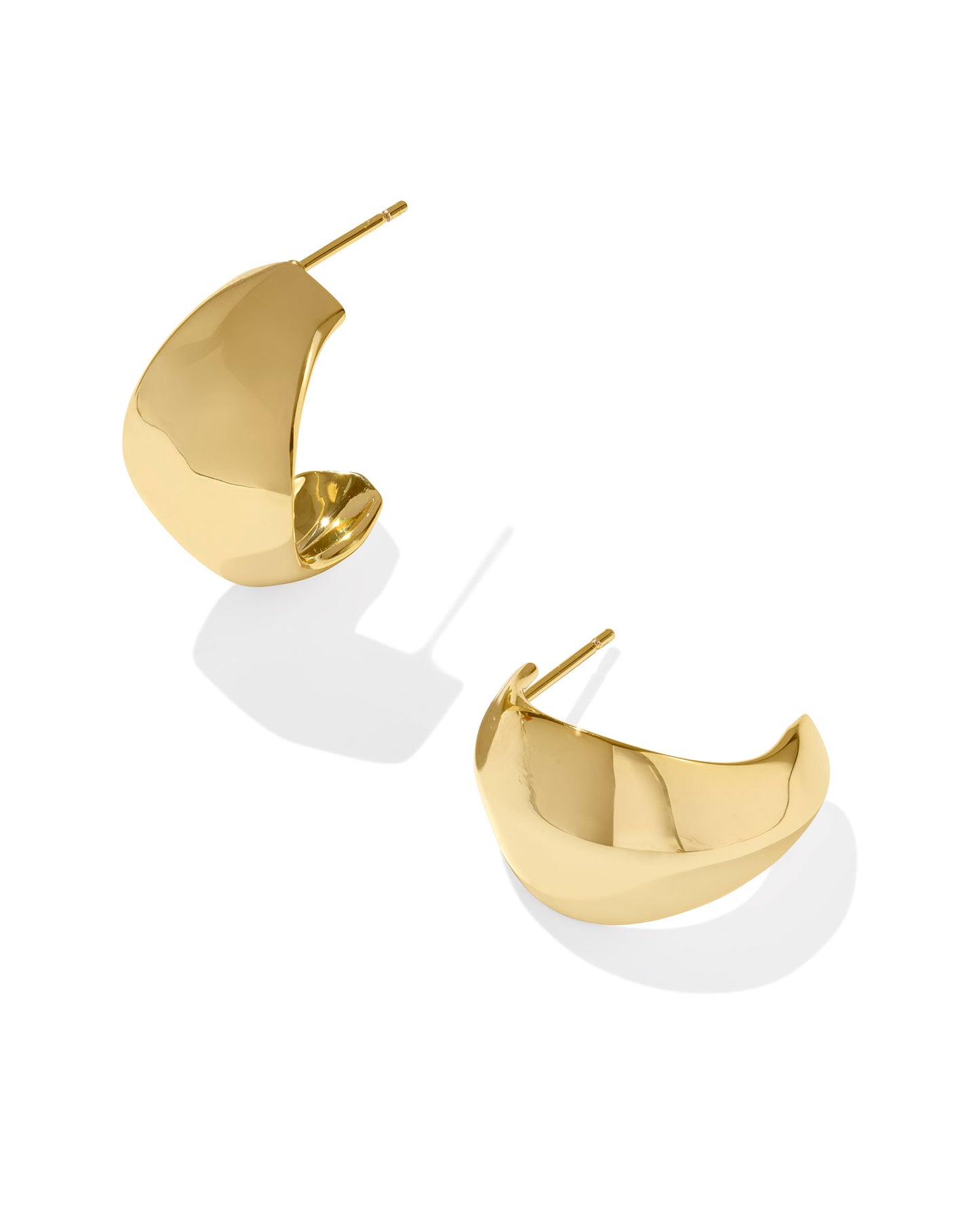 Krista Metal Hoop Earrings in Gold - Brazos Avenue Market