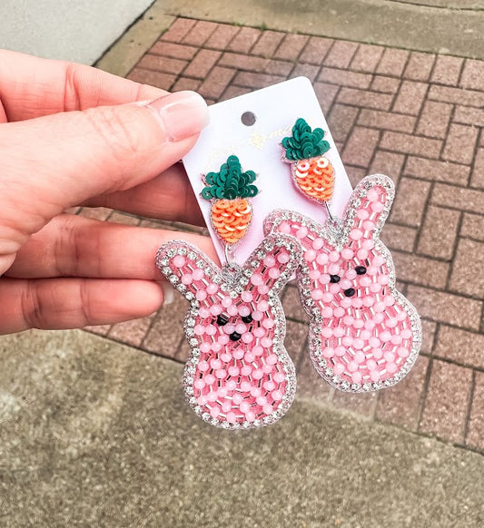 Easter Bunny Earrings - Brazos Avenue Market 