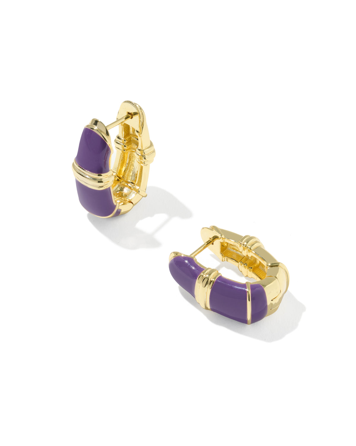 Courtney Enamel Huggie Earrings - Brazos Avenue Market