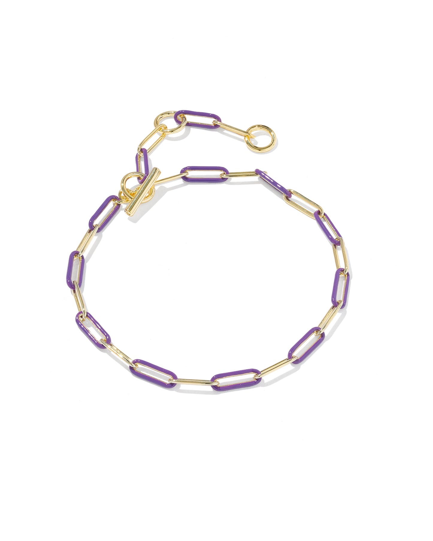 Courtney Enamel Link and Chain Bracelet