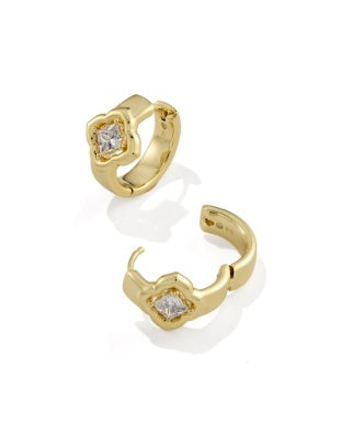 Mallory Crystal Huggie Earrings