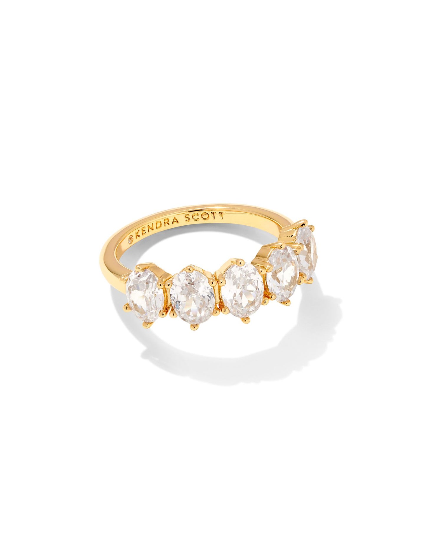 Cailin Crystal Ring - Gold - Brazos Avenue Market
