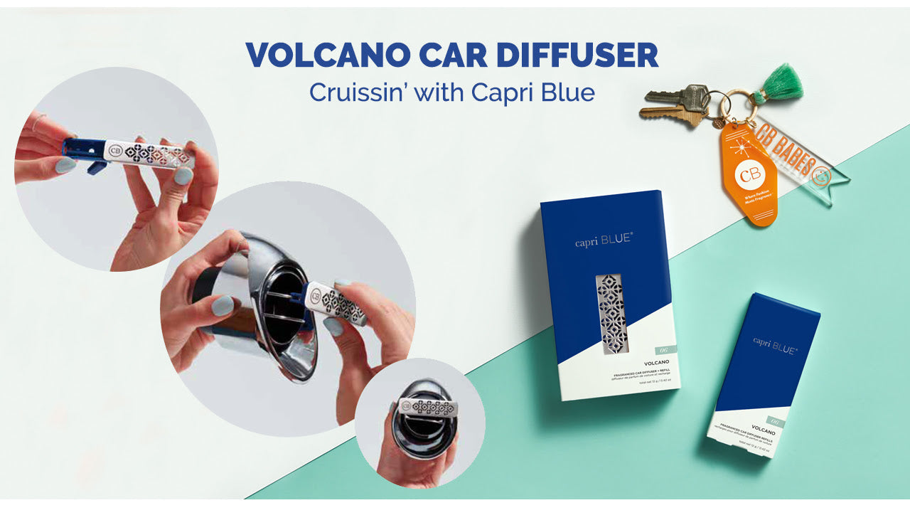 Volcano Fragranced Car Diffuser and Refill - Brazos Avenue Market
