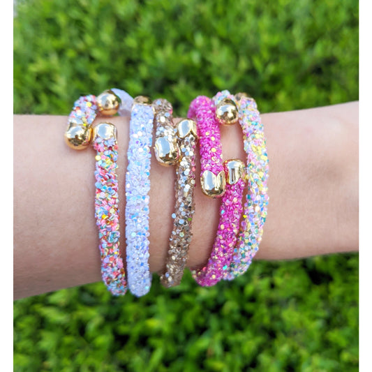 Glitter Adjustable Bracelets - Brazos Avenue Market 
