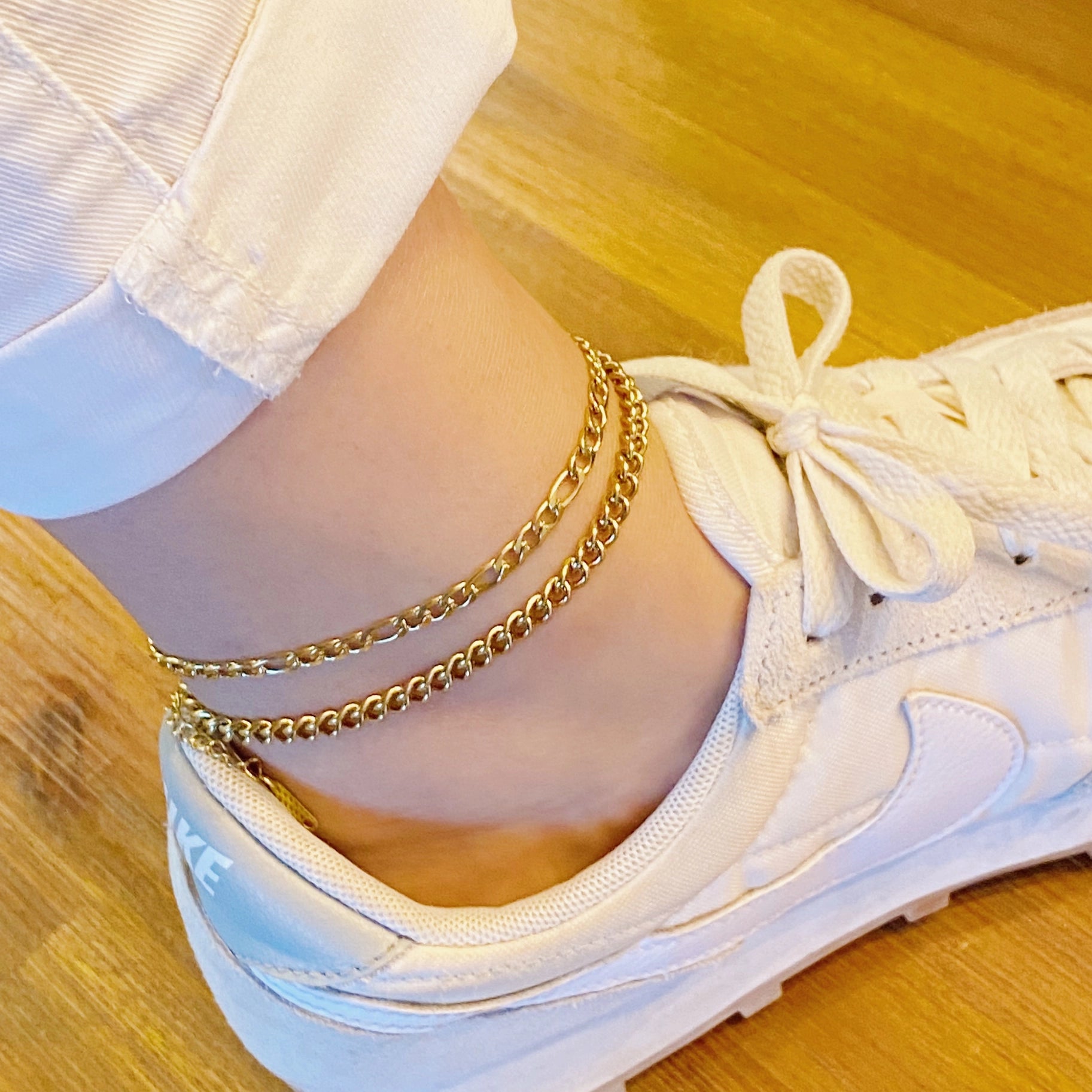 Double 2025 chain anklet