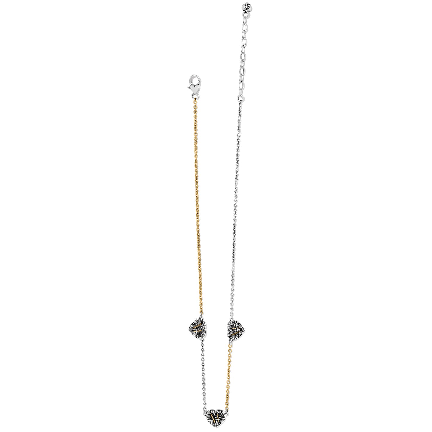 Neptune's Rings Woven Heart Station Necklace - Brazos Avenue Market