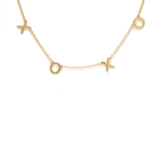 XOXO block letter chain necklace - Brazos Avenue Market