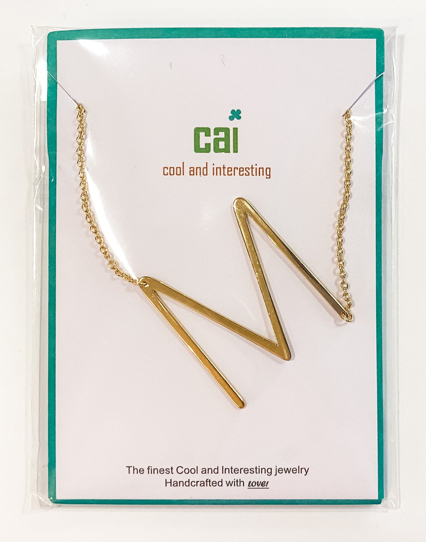 Gold Medium Sideways Initial Necklaces - Brazos Avenue Market